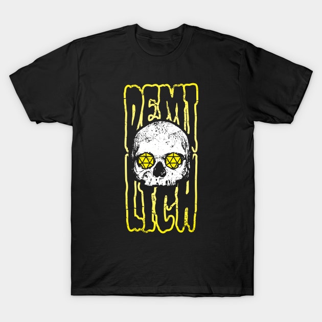 Demi Lich DnD Skull Dice T-Shirt by DnlDesigns